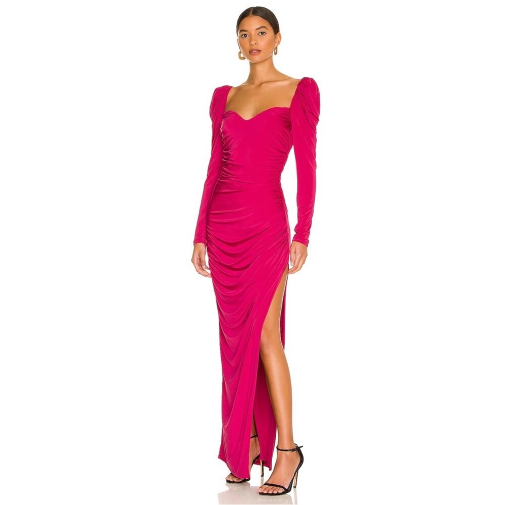 Majorelle Sweetheart Gown in Berry Red, Size: XS